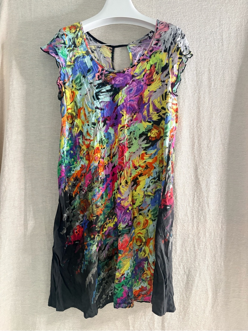 Jams World Abstract Watercolor Flowy Dress